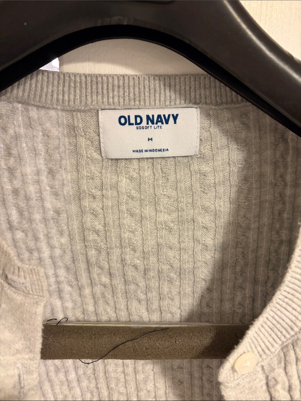 Old Navy girls Light gray Cable-Knit Cardigan